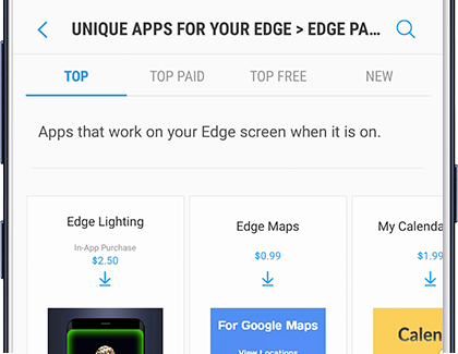 Edge panels for download in Galaxy Store Edge panels for download in Galaxy Store