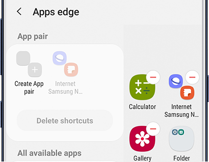 Edit Edge panels settings page Edit Edge panels settings page
