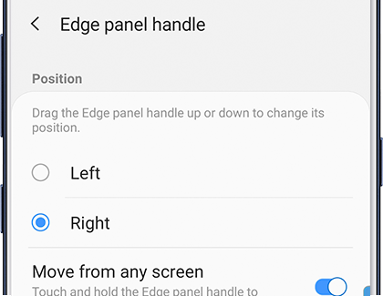 Edge Panel handle settings Edge Panel handle settings