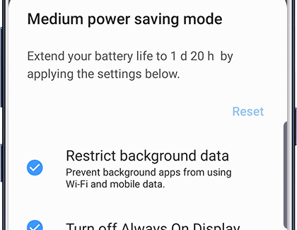 Medium Power Saving Mode Medium Power Saving Mode