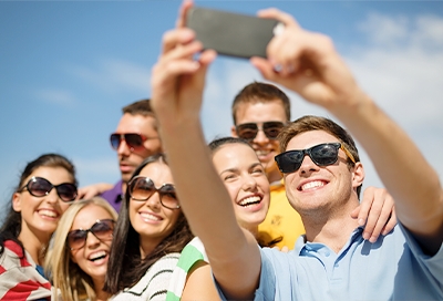 Group of friends taking a photo Group of friends taking a photo