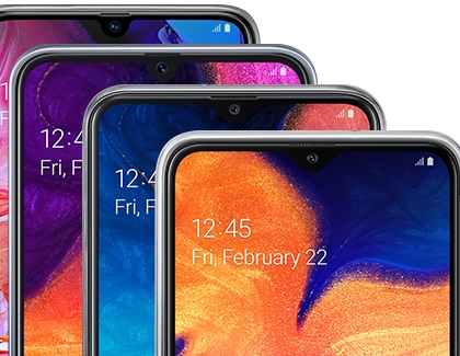 Galaxy A screens next to each other, going from biggest to smallest Galaxy A screens next to each other, going from biggest to smallest