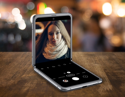Hands free selfie mode on a table Hands free selfie mode on a table