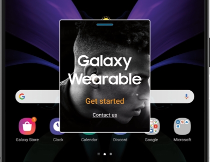 Floating Galaxy Wearable app on Galaxy phone Floating Galaxy Wearable app on Galaxy phone