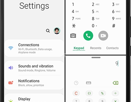 3 way app split screen on Galaxy Fold 3 way app split screen on Galaxy Fold