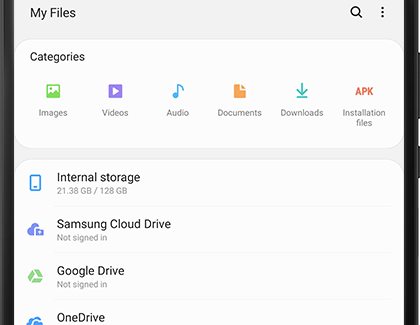 MyFiles app open on Galaxy Fold MyFiles app open on Galaxy Fold