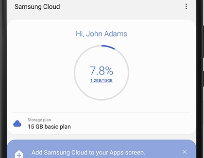 Samsung Cloud app open on Galaxy Fold Samsung Cloud app open on Galaxy Fold