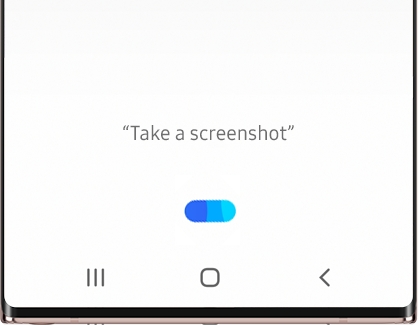 Bixby icon with "Take a screenshot" displayed above it Bixby icon with "Take a screenshot" displayed above it
