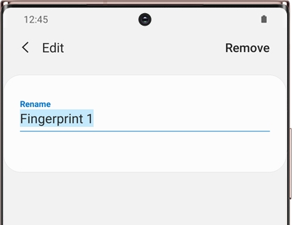 Rename or remove a fingerprint screen on a Galaxy phone Rename or remove a fingerprint screen on a Galaxy phone