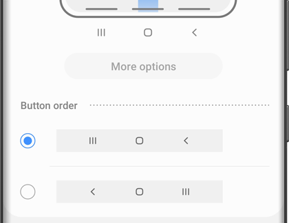 Navigation bar Button order settings Navigation bar Button order settings