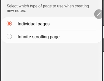 Individual pages selected in Samsung Notes on a Note20 Individual pages selected in Samsung Notes on a Note20