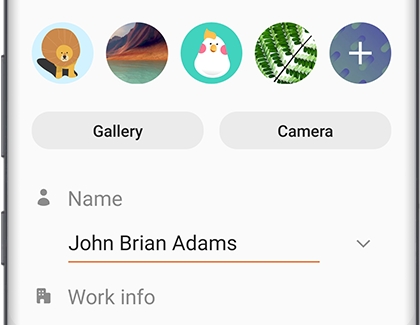 Edit Contact profile screen Edit Contact profile screen