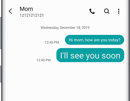 Message to mom with second message larger Message to mom with second message larger