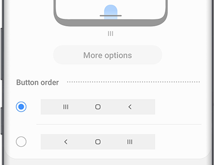 Navigation bar Button order settings Navigation bar Button order settings