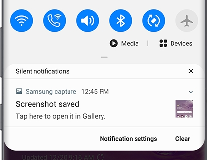Notification panel opened Notification panel opened