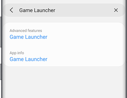 Game Launcher in search bar Game Launcher in search bar