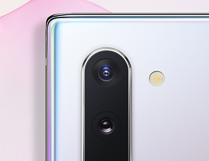 Picture of Note 10 camera on cool background Picture of Note 10 camera on cool background