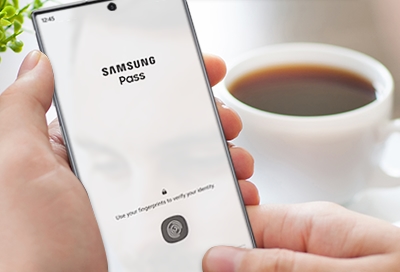 Samsung Pass biometric unlock screen on Note10