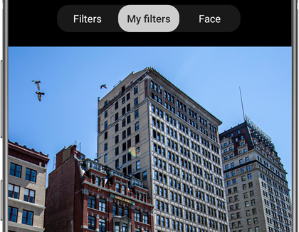 My filters selected in the Camera app My filters selected in the Camera app