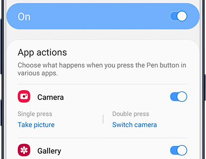 S Pen Remote settings
