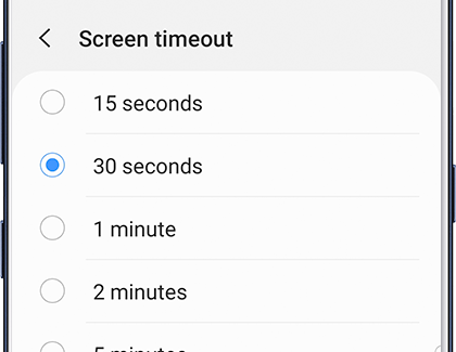 Screen Timeout on Phone