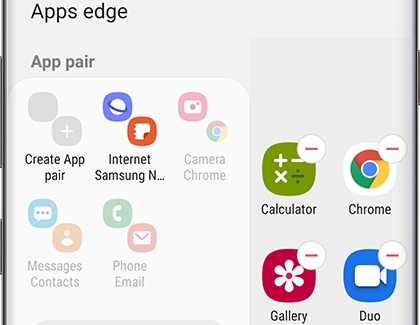 Different App pairs displaying in Apps edge Different App pairs displaying in Apps edge