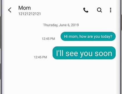 Message to mom with second message larger Message to mom with second message larger