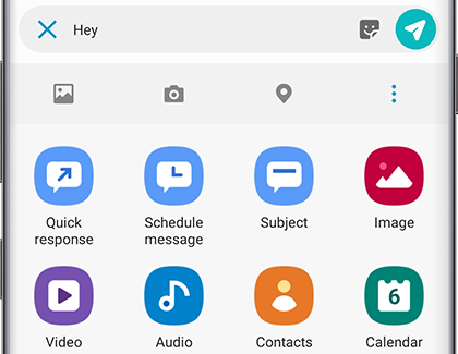 A list of icons for text message options A list of icons for text message options