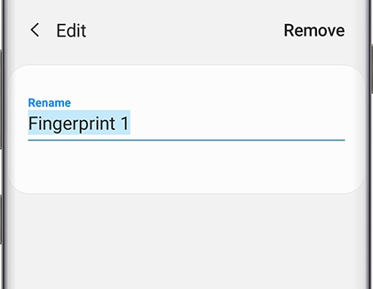 Rename or remove a fingerprint Rename or remove a fingerprint