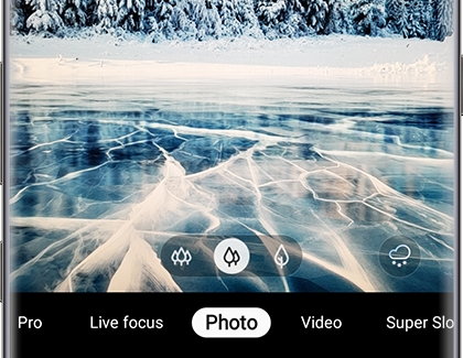 Wide Mode on Camera Frozen landscape