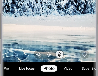 Zoom on Rear Camera of Frozen Landscape