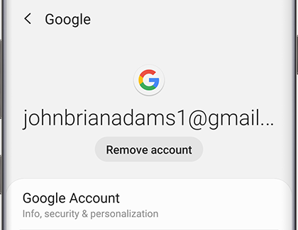Google account settings on phone Google account settings on phone