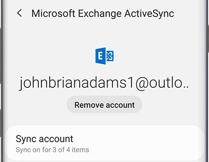 Microsoft Exchange account settings on phone Microsoft Exchange account settings on phone