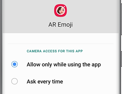 App Camera Permissions on a Galaxy phone App Camera Permissions on a Galaxy phone