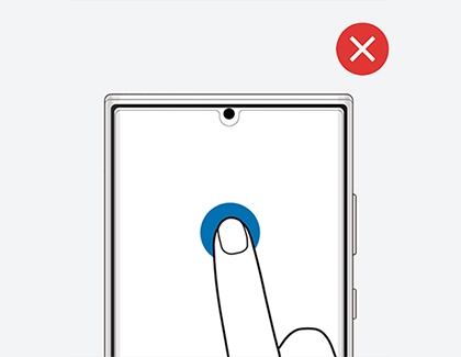 Fingerprint sensor failing to recognize a finger.