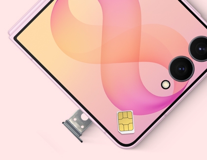 Galaxy Z Flip8 with the SIM card tray partially ejected.