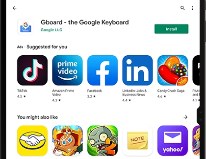 Install button next to Gboard in the Play Store