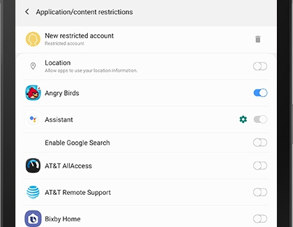 Application/content restrictions for restricted user Application/content restrictions for restricted user