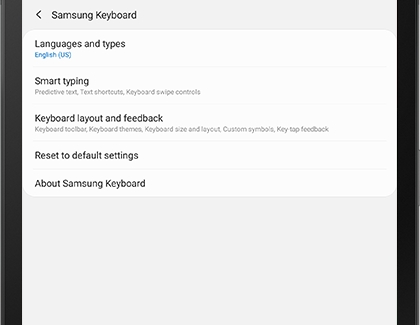 Samsung Keyboard settings Samsung Keyboard settings