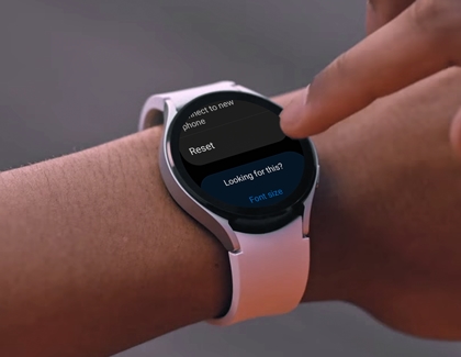 Galaxy Watch4 with reset settings