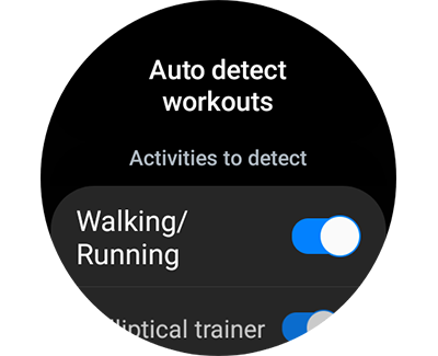 samsung galaxy watch turn off auto workout