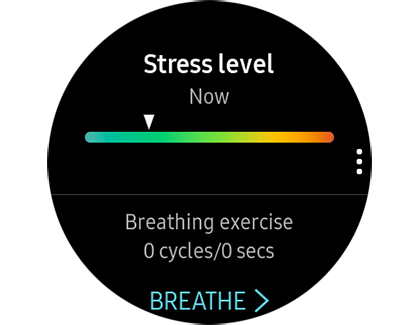 The Stress tracker on the Galaxy Watch Active The Stress tracker on the Galaxy Watch Active