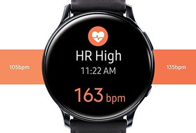 on a samsung galaxy s gear 2 s health frequency setting for heart rate monitor