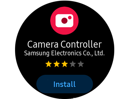 The Camera Controller download page on the Galaxy Watch Active The Camera Controller download page on the Galaxy Watch Active