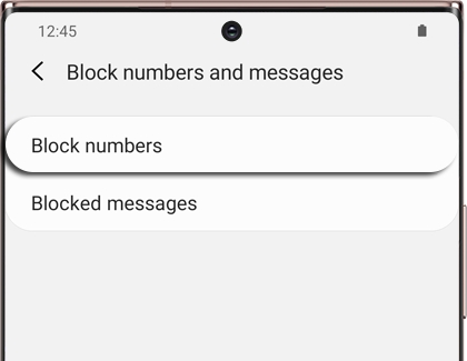 Block numbers highlighted in the Galaxy Wearable app Block numbers highlighted in the Galaxy Wearable app