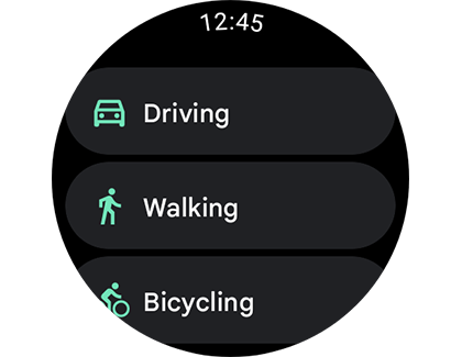 Driving, walking and bicycling options in the Google Maps app