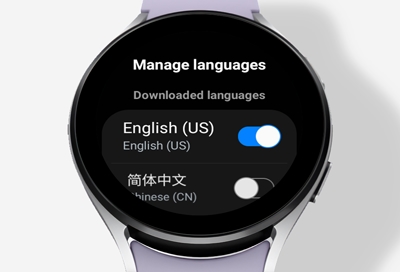 Edit the language, date, or time on your Samsung smart watch