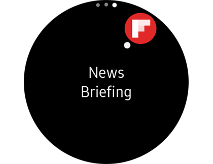 Apps screen with News Briefing selected Apps screen with News Briefing selected