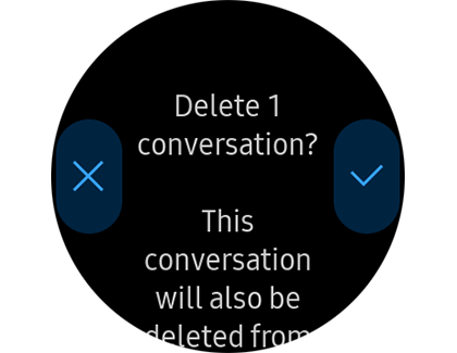 Delete conversation screen with cancel and accept options Delete conversation screen with cancel and accept options