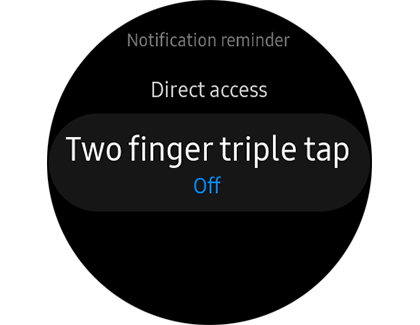 Two finger triple tap option off under Direct access Two finger triple tap option off under Direct access